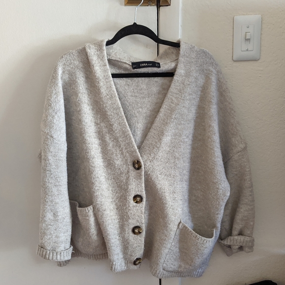 Zara Sweaters - Zara Gray Cardigan Sweater